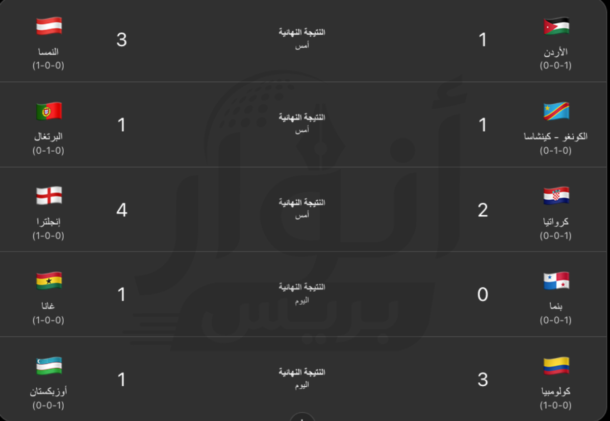 مونديال 2026.. تعثر برتغالي، انطلاقة إنجليزية صاخبة وكولومبيا تؤكد حضورها