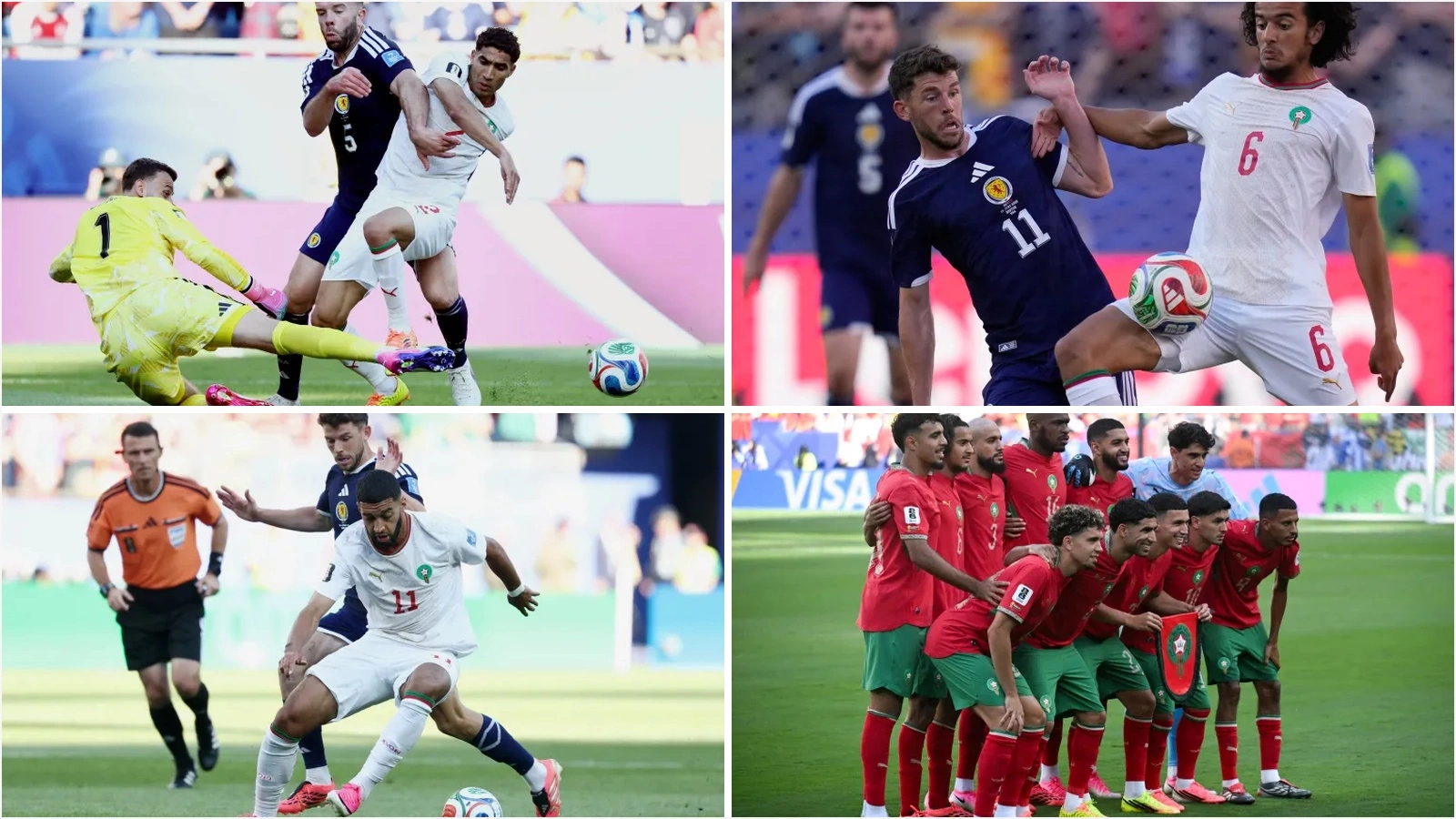 المغرب ينهي الشوط الأول متقدما على اسكتلندا بهدف الصيباري